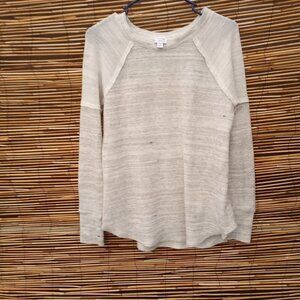 Peyton Jensen Gray & White Women's Sweater - XS - Made in the USA